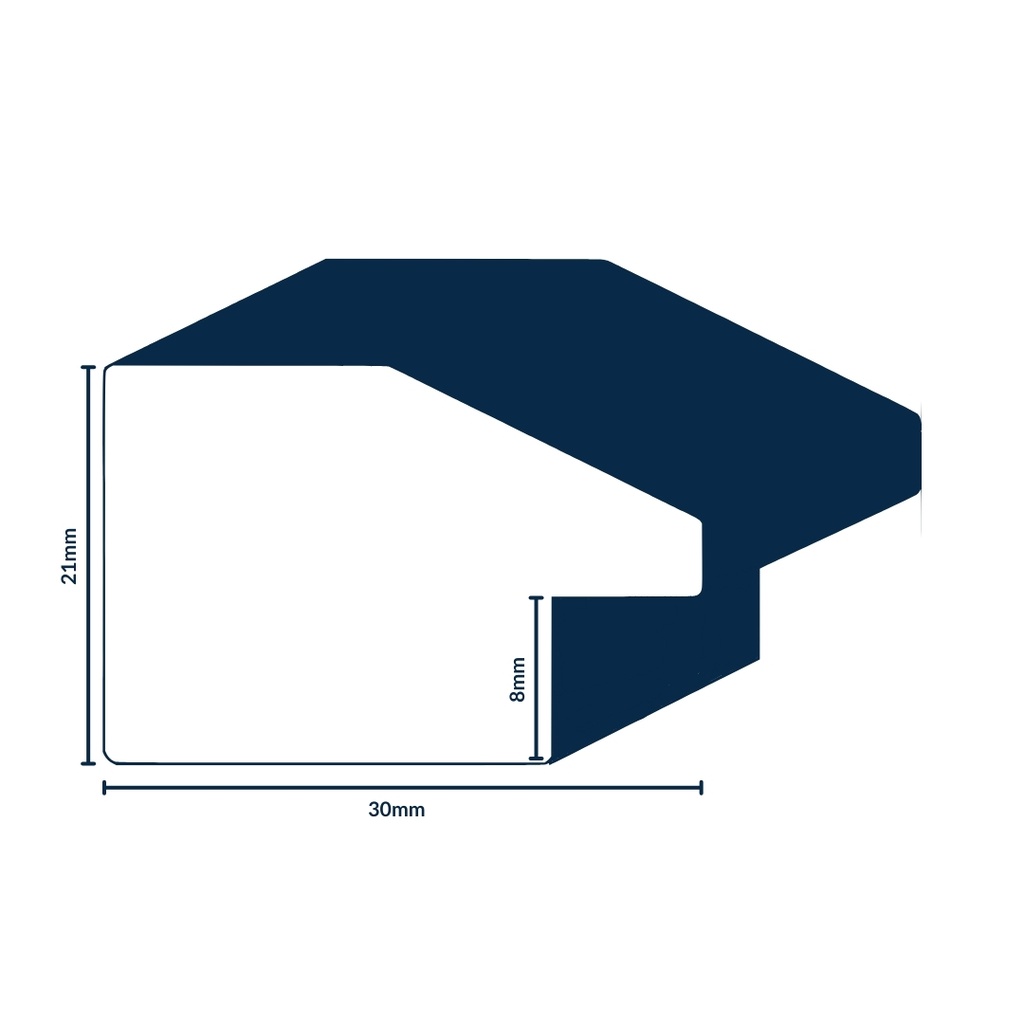 PS MOULDING W 30 X H 21 X L 2900MM MEDIUM BROWN