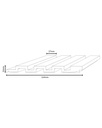 WALL PANEL 164X16X2400MM MAPLE
