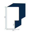 PS Moulding W 16 X H 28 X L 2900mm Light Wood White