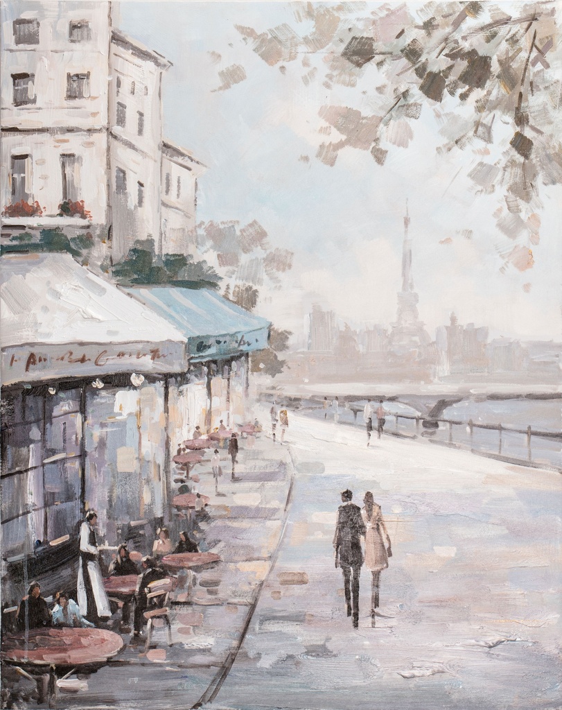 OIL ON CANVAS STREET SCENE 800X1000MM