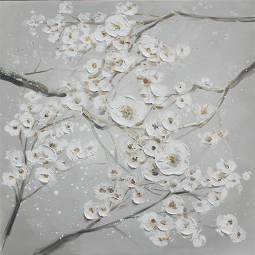 PRINT ON CANVAS BLOSSOMS 800X800MM