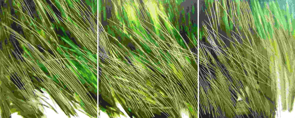 Original Art Wood Carving Grass 760X610 3 Piece