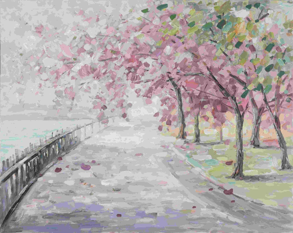 PRINT ON CANVAS PINK TREE 600X800MM