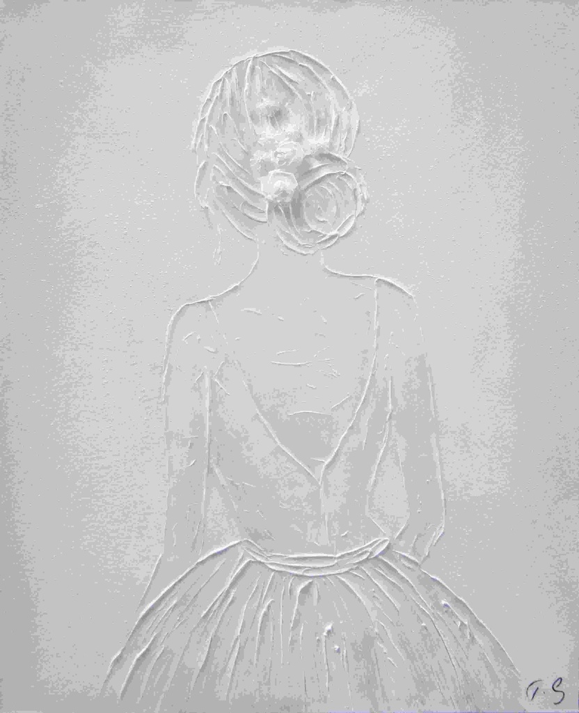 Oil On Canvas Lady In White 800X1000mm