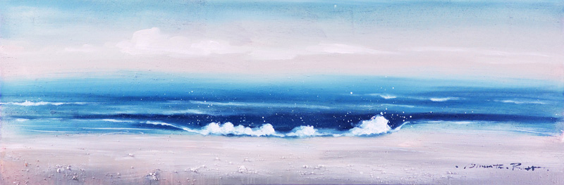 Oil On Canvas Waves 500X1500mm