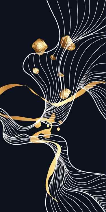 PXM086 - Luxury Black & Golden Print (400X900mm)