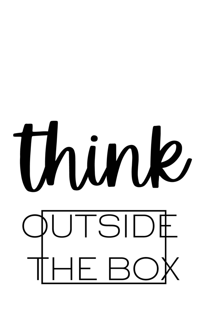 [PXM117] Print On Canvas - Think Outside The Box (400 X 600)