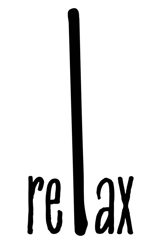 [PXM119] Print on Canvas Word Art RELAX (600x900)