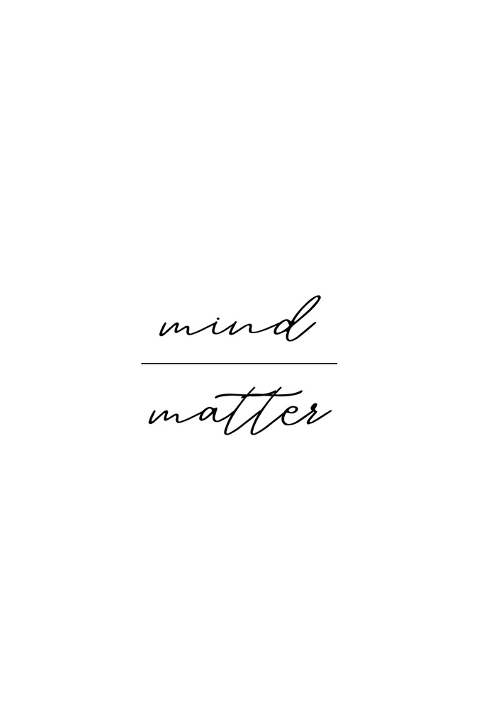 [PXM121] Print on Canvas - Word Art - MIND OVER MATTER (400 X 600)