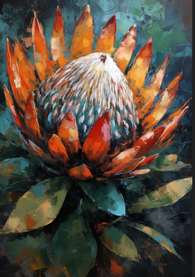 [PXM130] PRINT ON CANVAS PROTEA FLOWER 1200X800MM