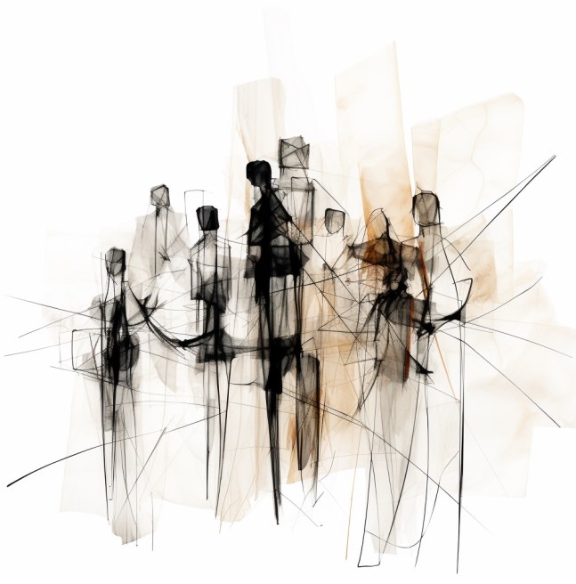 [PXM135  (1200x800)  MF] Print on Canvas - Abstract People (1200x800)