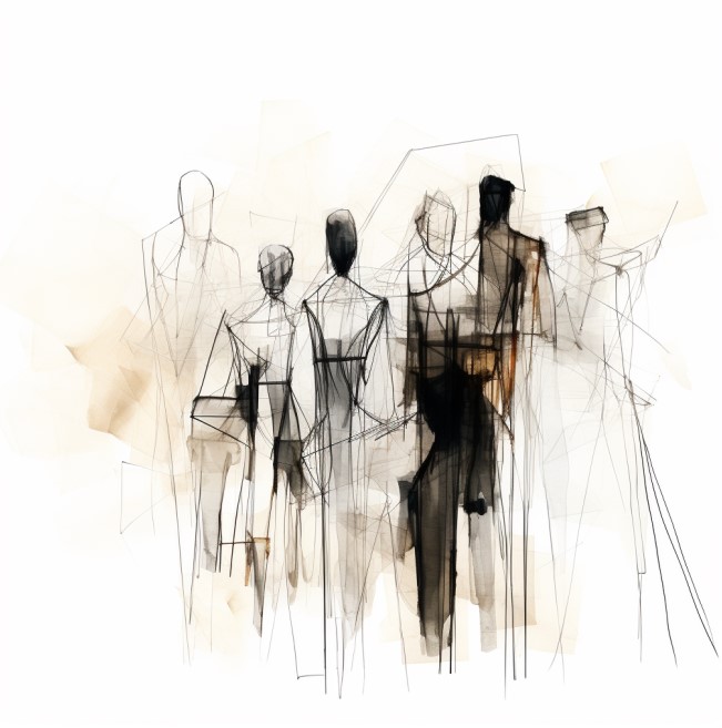 [PXM139 (1200x800)  MF] Print on Canvas - Abstract People (1200x800)