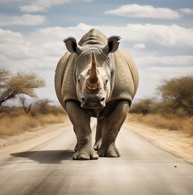 [PXM142  (970x970)  MF] Prints on Canvas - Rhino (970x970)