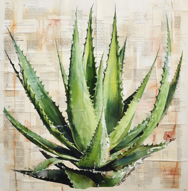 [PXM148 (970x970)  MF] Prints On Canvas - Flower Aloe (970x970)