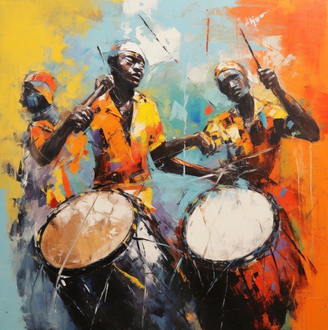 [PXM147] Print on Canvas - Musicians (970x970)