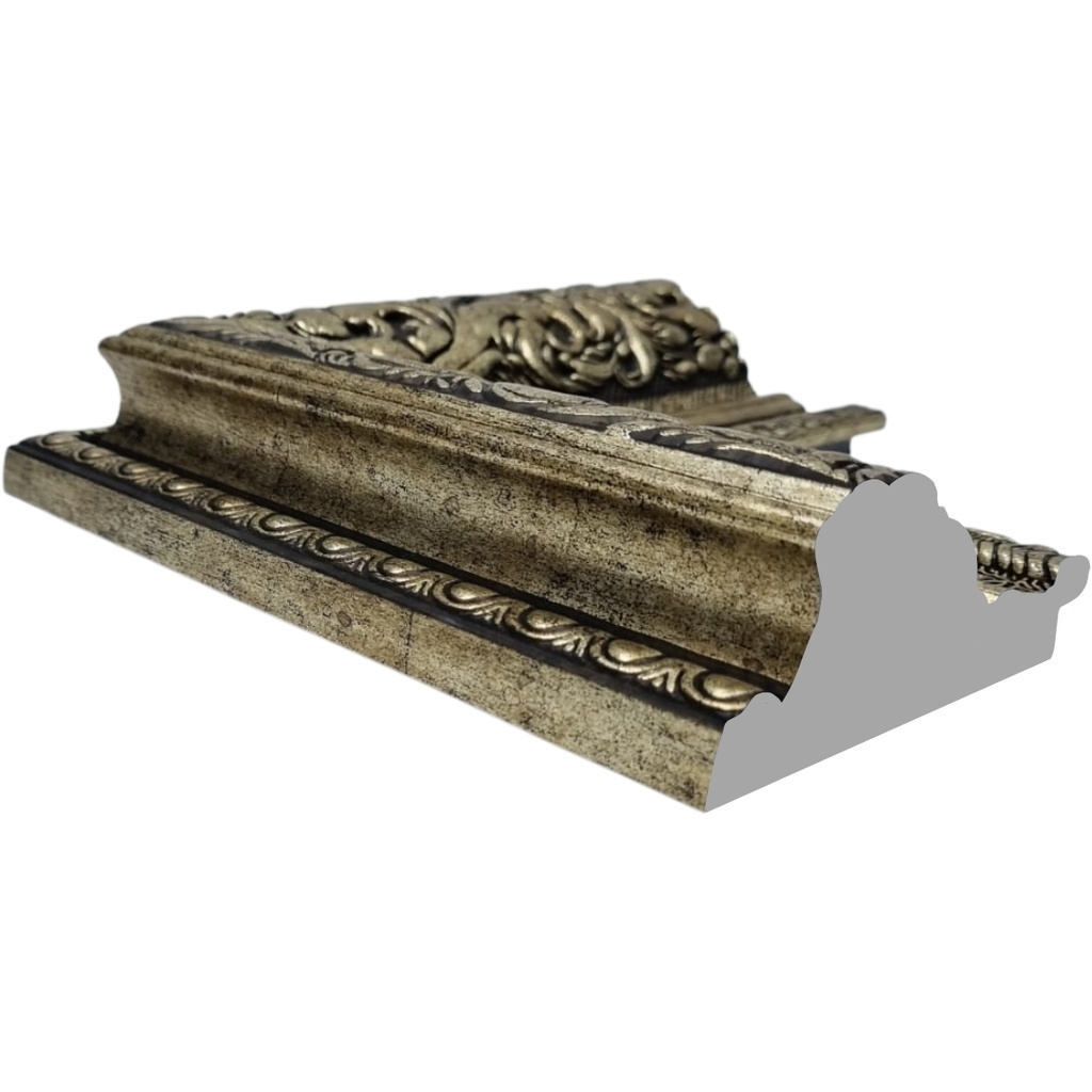 [890D] PS Moulding W 108 X H 46 X L 2900mm German Silver