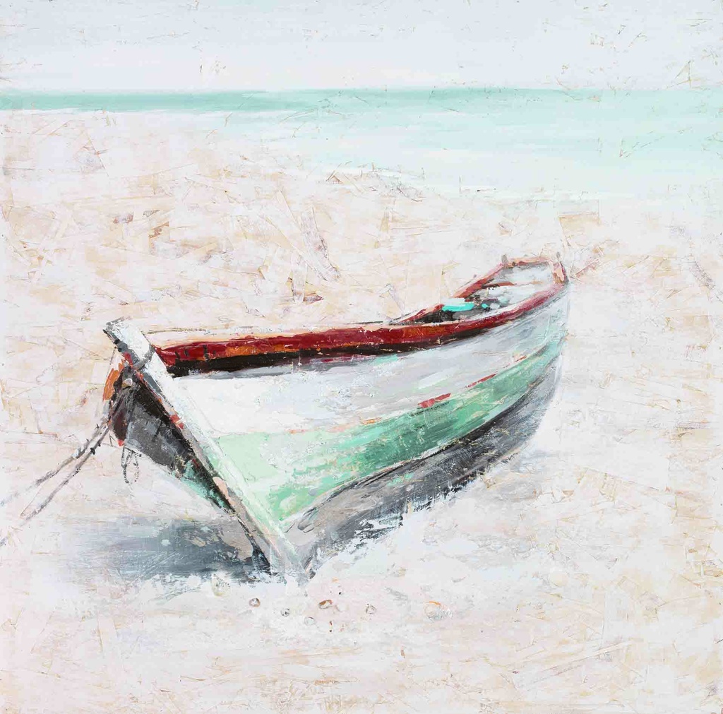 [PXYW667] Oil On Canvas Boat 800X800mm