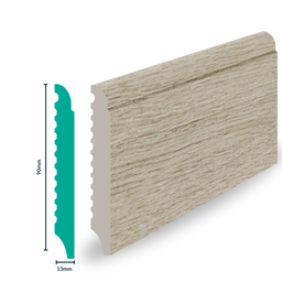 [3019R-S] HDPS Skirting H 90 X W 13 X  L 2700mm Vinatge Pine