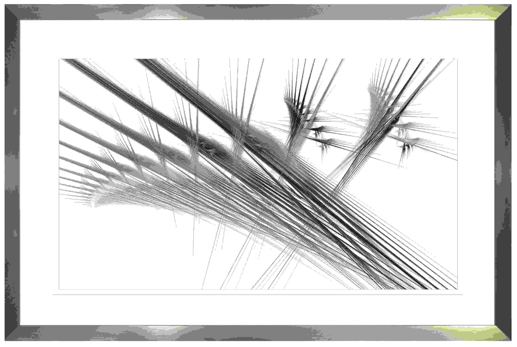 [FP288] Framed Print Abstract Black 1065X1465mm