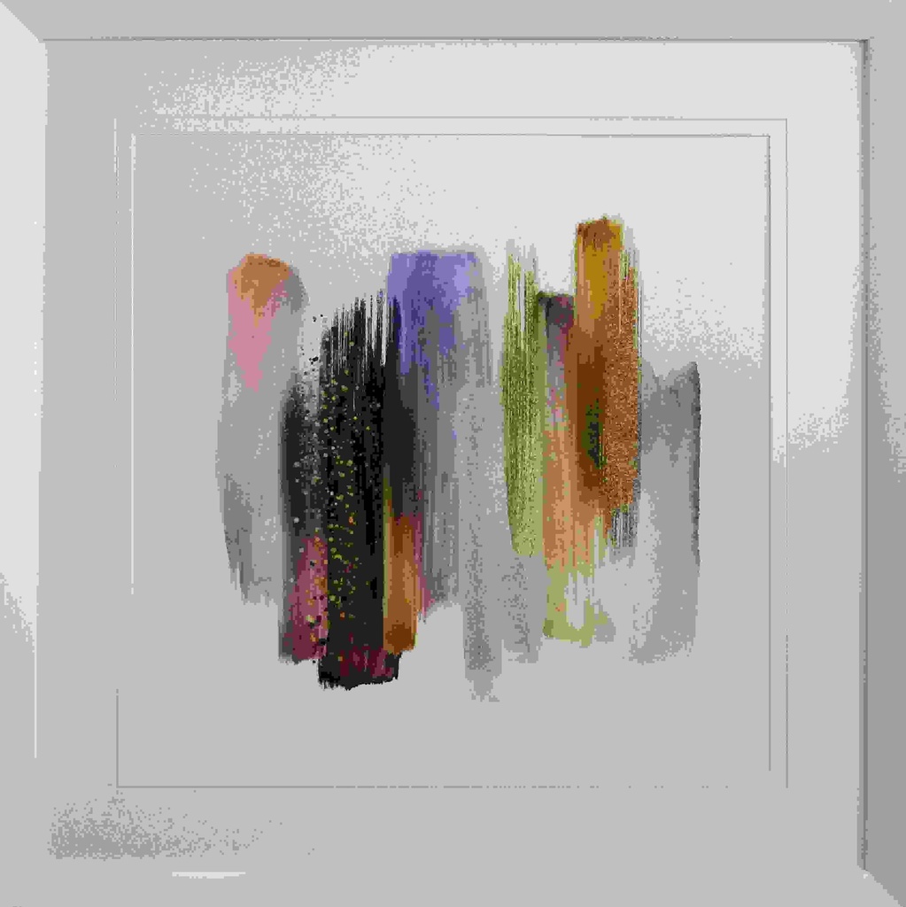 [FP282] Framed Print Abstract Watercolour Brush Strokes I 1065X1065mm
