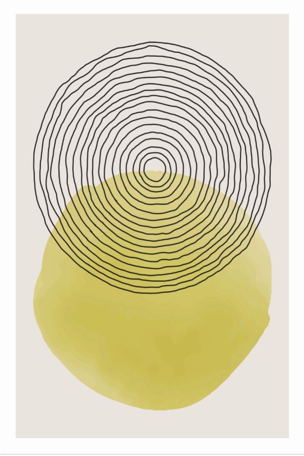 [MF110] Prints On Canvas Abstract Black & Gold 600X900mm