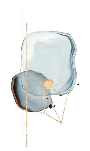 [PXM067  (600X900)] Prints on Canvas - Abstract Blue Water colour (600x900)